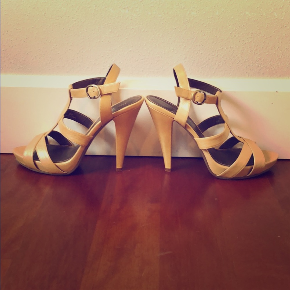 Linea Paolo Tan Strappy 4” Heels
